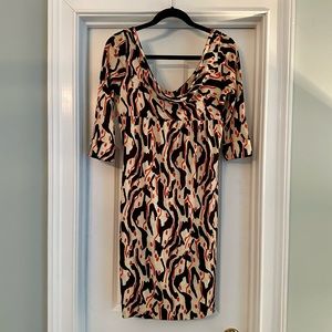 Diane Von Furstenberg Painterly Dress - Silk - Size 4